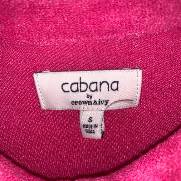 Cabana by Crown & Ivy Barbie pink Terry swim coverup shirt size S - Picture 3 of 3